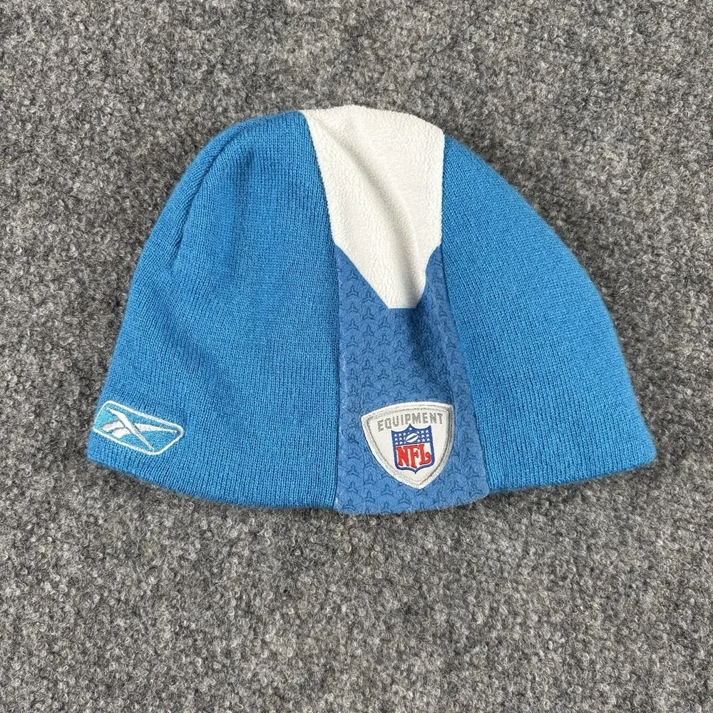 Vintage Y2K Reebok Carolina Panthers Beanie Youth Blue Sideline Equipment NFL